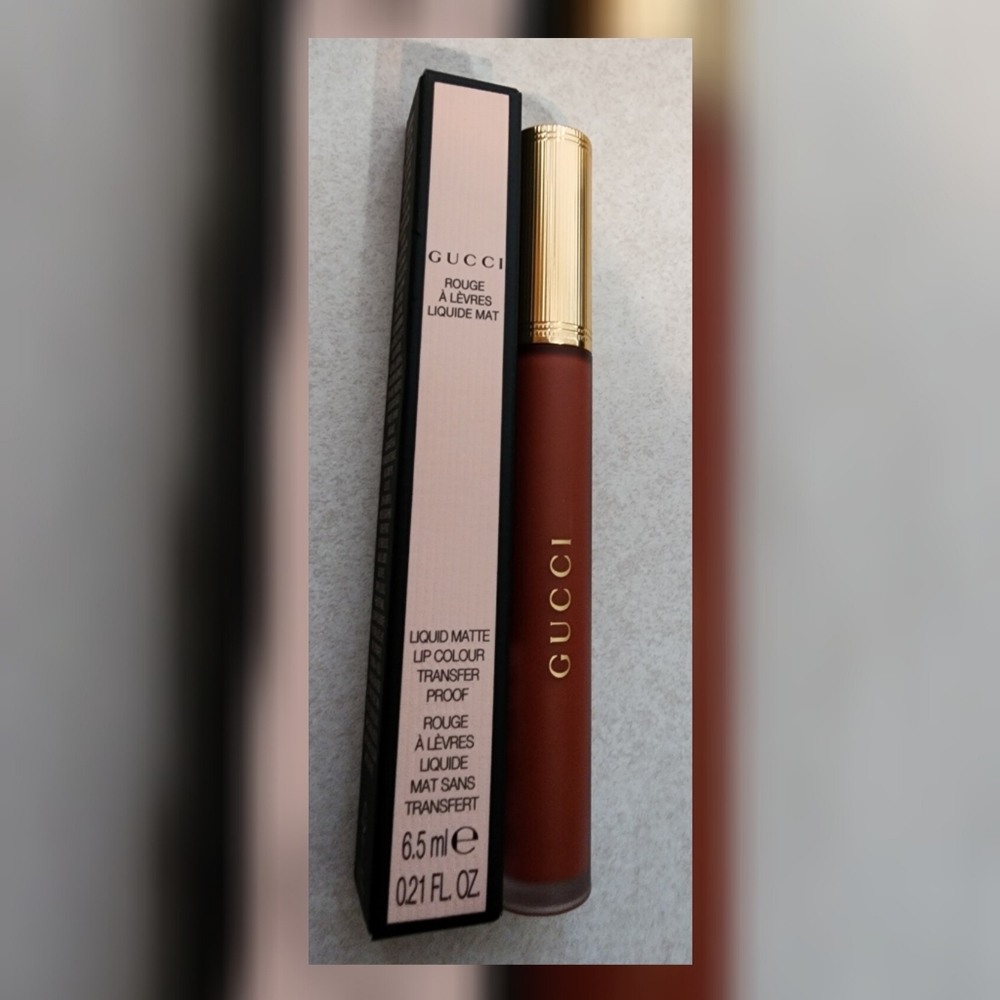 Gucci's Rouge à Lèvres Liquid Matte Lipstick 505 Janet Rust New - Picture 12 of 12